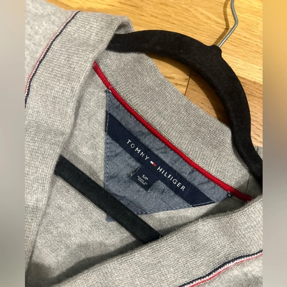 Vintage Tommy Hilfiger Schoolboy Cardigan | Preppy Gray Knit | Classic Logo